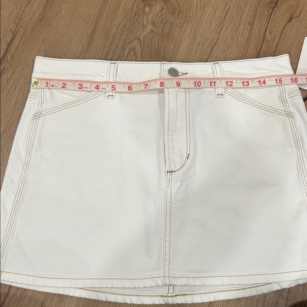 Joe's Jeans White Denim Mini Skirt Women's Size 29 High Rise Stretch NWT - Picture 9 of 10